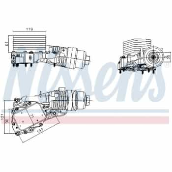 Refroidisseur d'huile, huile moteur 91400 Nissens