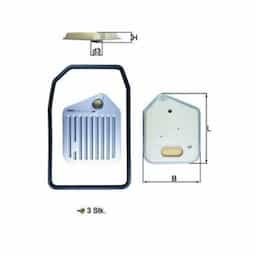 Filtre hydraulique, boîte automatique HX 163KIT Mahle