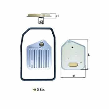 Filtre hydraulique, boîte automatique HX 163KIT Mahle