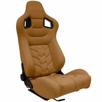 Chaise de sport 'GK' - Cuir artificiel beige - Dossier réglable des deux côtés - toboggans inclus