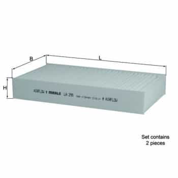 Filtre, air de l'habitacle LA 295/S Mahle
