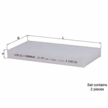 Filtre, air de l'habitacle LA 674/S Mahle