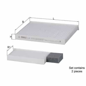 Filtre, air de l'habitacle LA 570/S Mahle