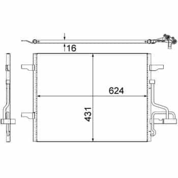 Condenseur, climatisation AC 732 000S Mahle