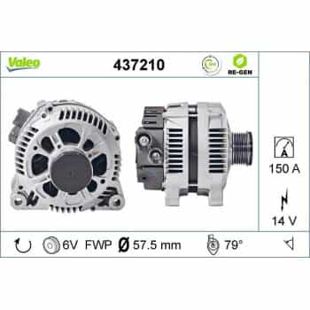 Alternateur REMANUFACTURED PREMIUM 437210 Valeo