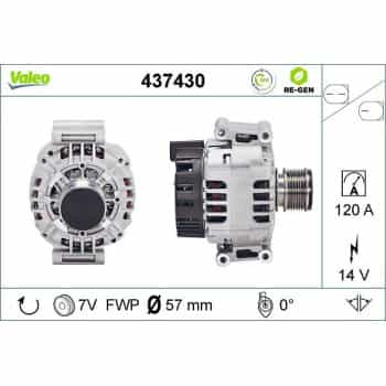 Alternateur REMANUFACTURED PREMIUM 437430 Valeo