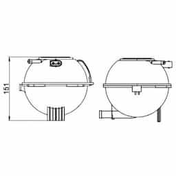 Vase d'expansion, liquide de refroidissement BEHR