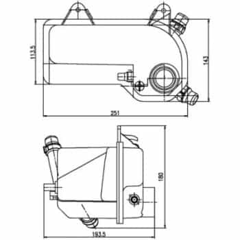 Vase d'expansion, liquide de refroidissement BEHR