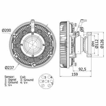 Embrayage, ventilateur de radiateur BEHR