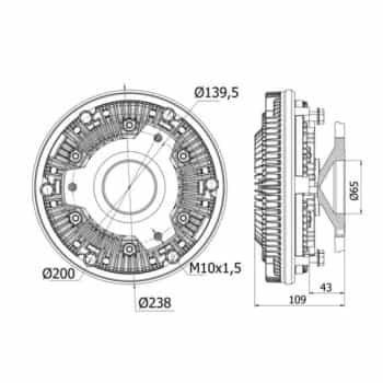 Embrayage, ventilateur de radiateur BEHR