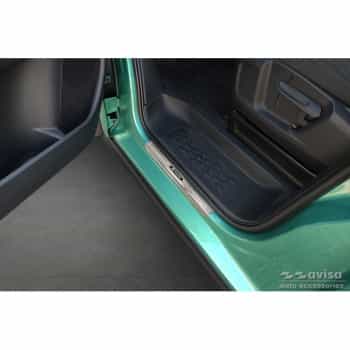 Seuils de porte en acier inoxydable sur mesure pour Volkswagen ID.Buzz 2022 - 'E-Power' - 2 pièces