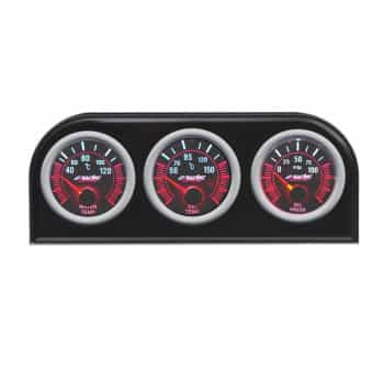 Simoni Racing DIN panneau métallique pour instruments 3x52 mm noir