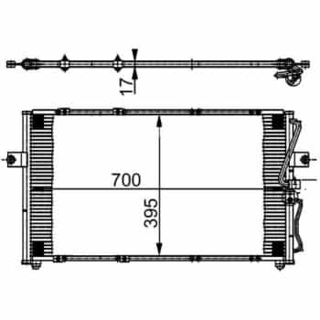 Condenseur, climatiseur AC 379 000S Mahle