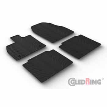 Tapis en caoutchouc sur mesure pour Toyota bZ4X & Subaru Solterra 2021- (profilé en T 4 pièces + clips de montage)