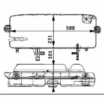 Vase d'expansion, liquide de refroidissement BEHR