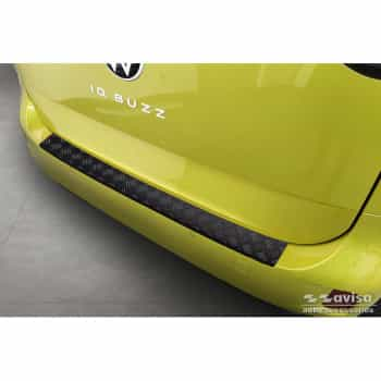 Protection de pare-chocs arrière en aluminium noir mat sur mesure pour Volkswagen ID. Plaque rayée Buzz + Cargo