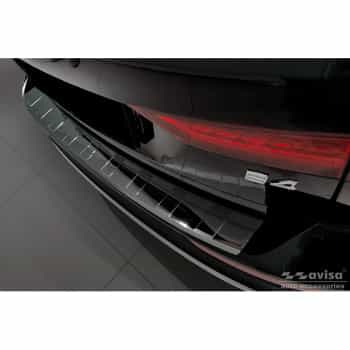 Protection de pare-chocs arrière en acier inoxydable chromé noir sur mesure pour Volvo V60 II / V60 II Cross Country 2