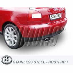 Pot d'échappement Simons sur mesure pour Audi S3 Quattro 05/1999-2003