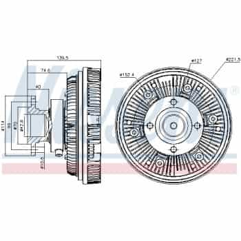 Embrayage, ventilateur de radiateur 86039 Nissens
