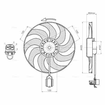 Roue de ventilateur de refroidissement OL7751 Ava Quality Cooling