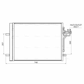Condenseur, climatisation FD5708D Ava Quality Cooling