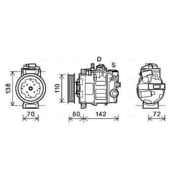Compresseur, climatisation AIAK344 Ava Quality Cooling