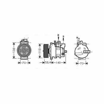 Compresseur, climatisation AIAK274 Ava Quality Cooling