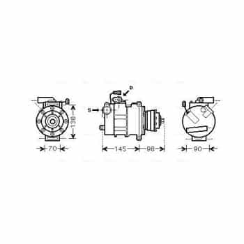 Compresseur, climatisation AIAK280 Ava Quality Cooling