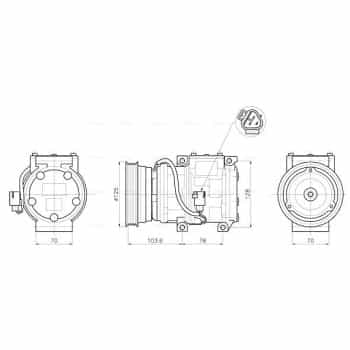 Compresseur, climatisation TOAK798 Ava Quality Cooling