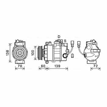 Compresseur, climatisation VNAK382 Ava Quality Cooling