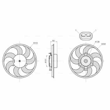 Roue de ventilateur de refroidissement MS7782 Ava Quality Cooling