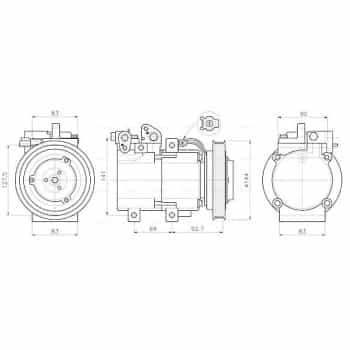 Compresseur, climatisation HYAK605 Ava Quality Cooling
