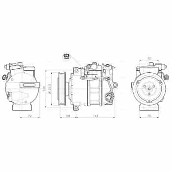 Compresseur, climatisation MSAK785 Ava Quality Cooling