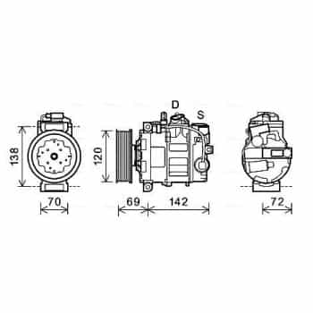 Compresseur, climatisation VNAK321 Ava Quality Cooling