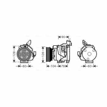 Compresseur, climatisation TOAK437 Ava Quality Cooling