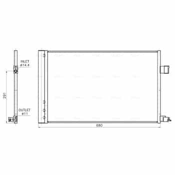 Condenseur, climatisation JE5090D Ava Quality Cooling