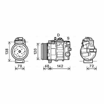 Compresseur, climatisation PRAK064 Ava Quality Cooling