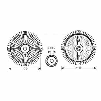 Embrayage, ventilateur de radiateur