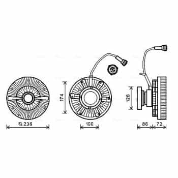 Embrayage, ventilateur de radiateur