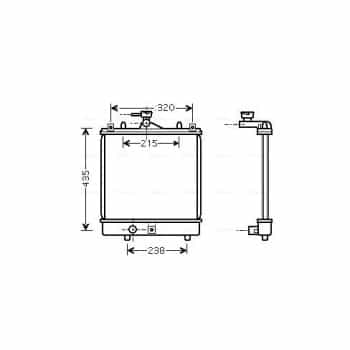 Radiateur, refroidissement du moteur SZA2061 Ava Quality Cooling