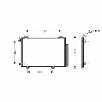 Condenseur, climatisation TO5267D Ava Quality Cooling