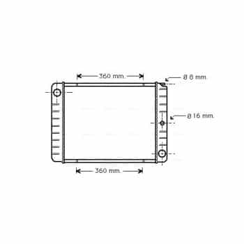 Radiateur, refroidissement du moteur VO2038 Ava Quality Cooling