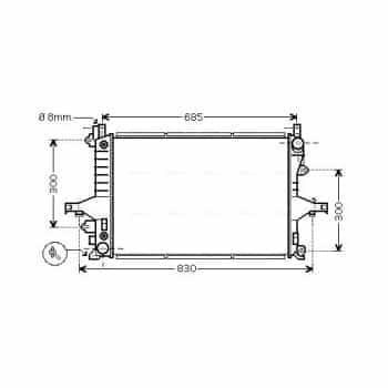 Radiateur, refroidissement du moteur VO2117 Ava Quality Cooling