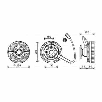 Embrayage, ventilateur de radiateur