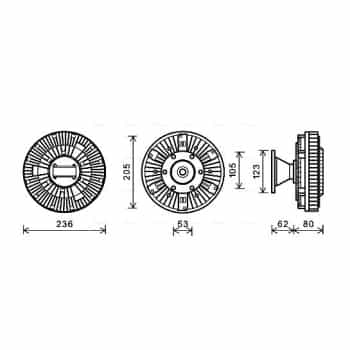Embrayage, ventilateur de radiateur