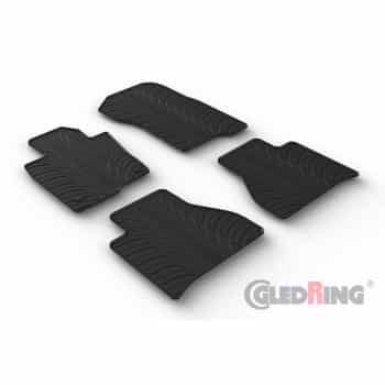 Tapis en caoutchouc sur mesure pour Mercedes Classe X (W470) 2017-2020 (profilé en T 4 pièces + clips de montage)