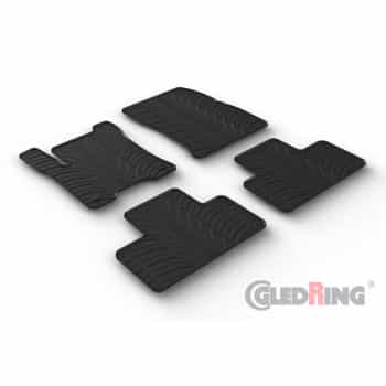 Tapis en caoutchouc sur mesure pour Mercedes EQB (X243) 2021- (profilé en T 4 pièces + clips de montage)