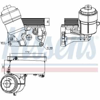 Refroidisseur d'huile, huile moteur 91310 Nissens
