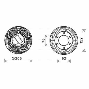 Embrayage, ventilateur de radiateur