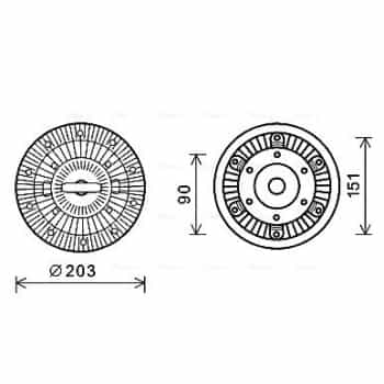 Embrayage, ventilateur de radiateur